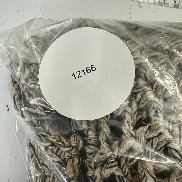 Ruby Rd Womens Crocheted Open Front Cardigan Size L Beige Boxy Boho Heavy Chunky - Picture 7 of 7